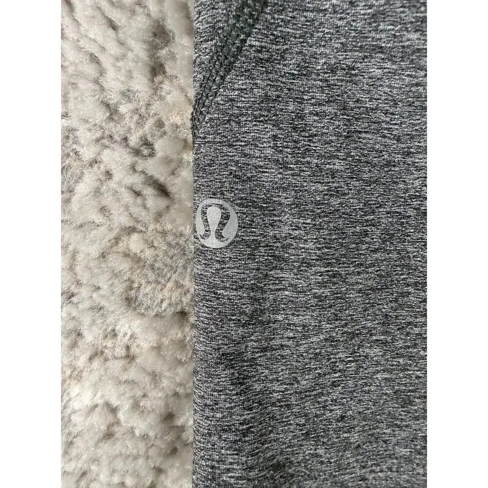 Lululemon Size 4 Athleisure Casual Leggings Heather Gray‎ Pull On Stretch Zipper